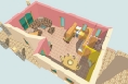 Csaldi hz fldszint 3D-alaprajza
